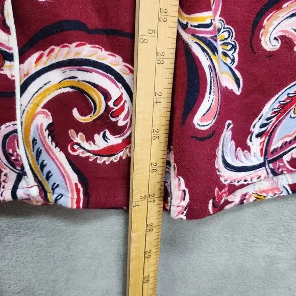 NWOT Liz Claiborne Women's XXLARGE Pajama Set Burgundy Paisley Sleep Lounge Wear - Picture 12 of 16